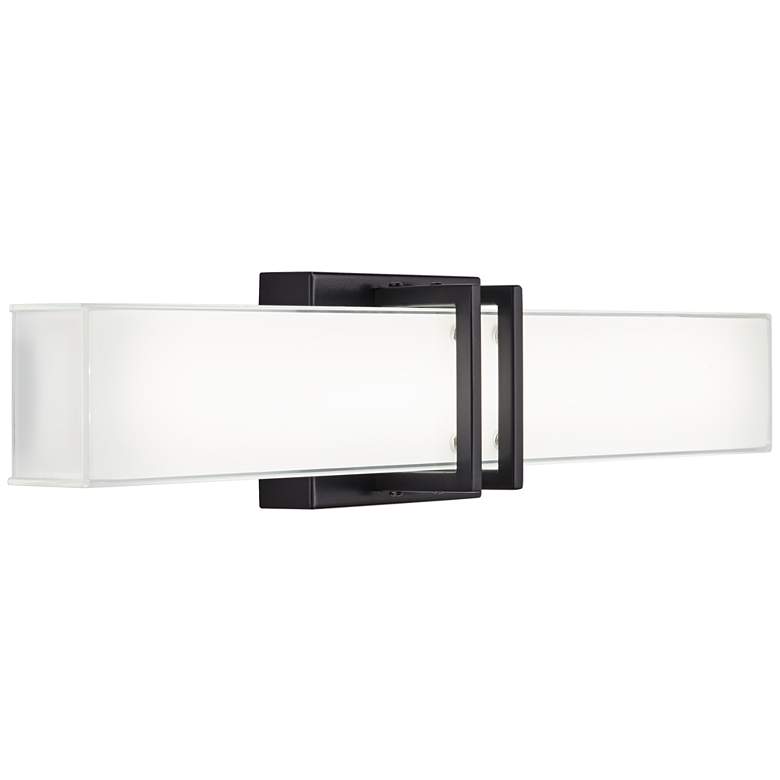 Image 6 Possini Euro Exeter 24 inch Wide Black LED Bathroom Vanity Light more views