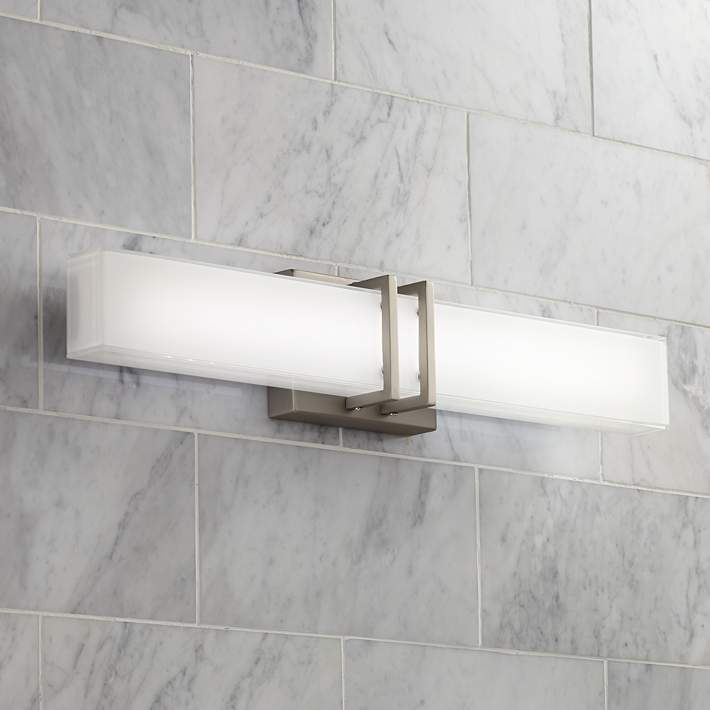 Possini Euro Exeter 24 Wide Nickel LED Bathroom Vanity Light - #5T767