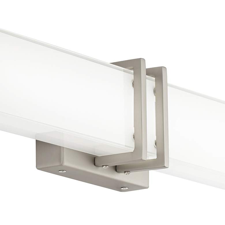Image 4 Possini Euro Exeter 24" Wide Nickel LED Bathroom Vanity Light more views