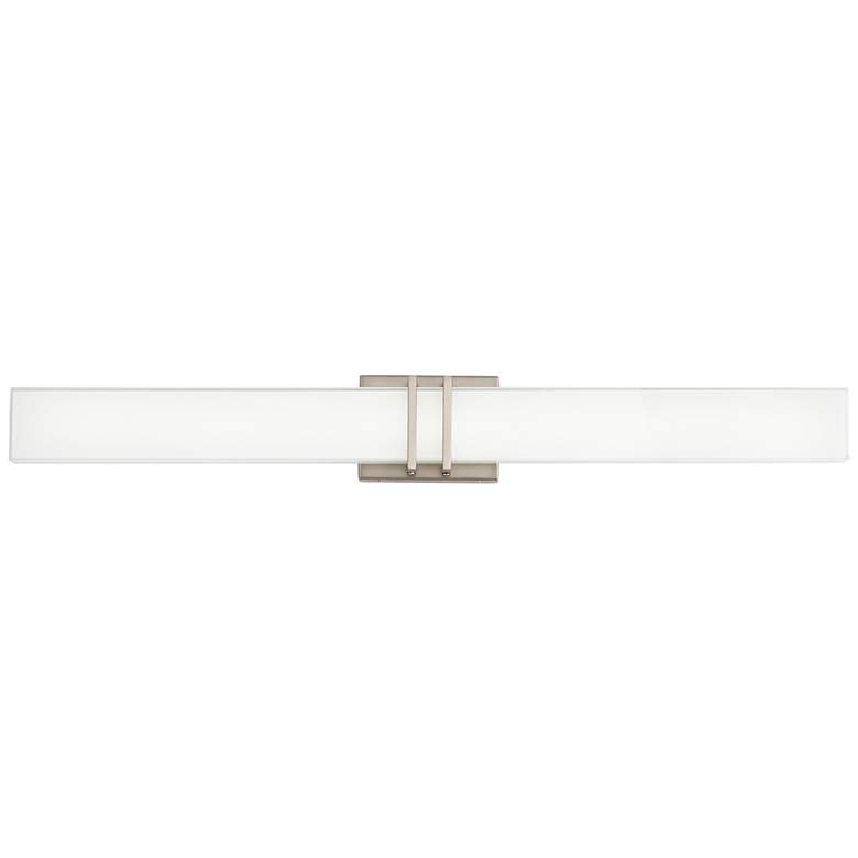 Image 3 Possini Euro Exeter 36" High Nickel LED Modern Bathroom Light Set of 2 more views