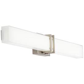 Image4 of Possini Euro Exeter 36" High Nickel LED Modern Bathroom Light Set of 2 more views