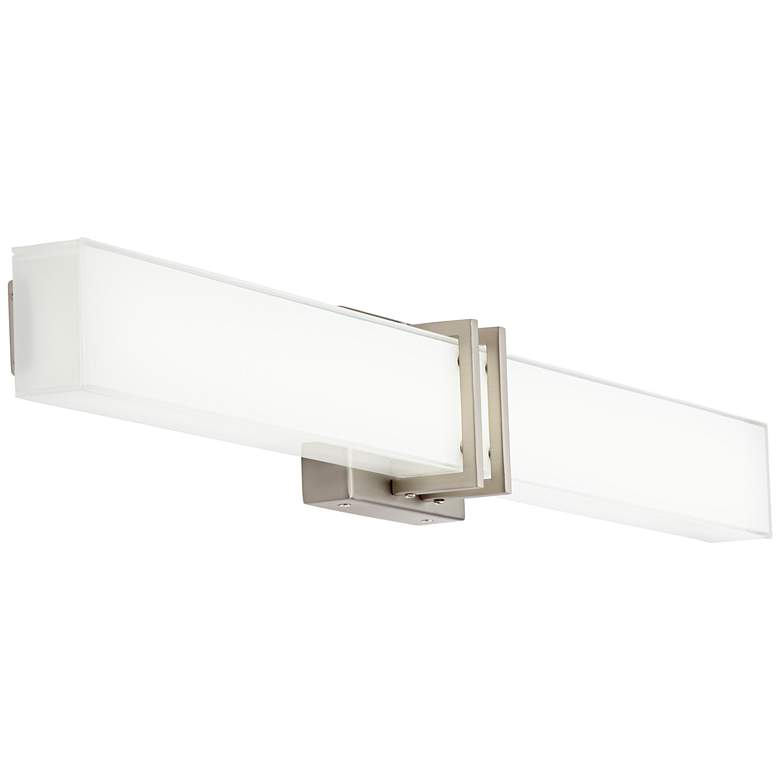Image 4 Possini Euro Exeter 36" High Nickel LED Modern Bathroom Light Set of 2 more views