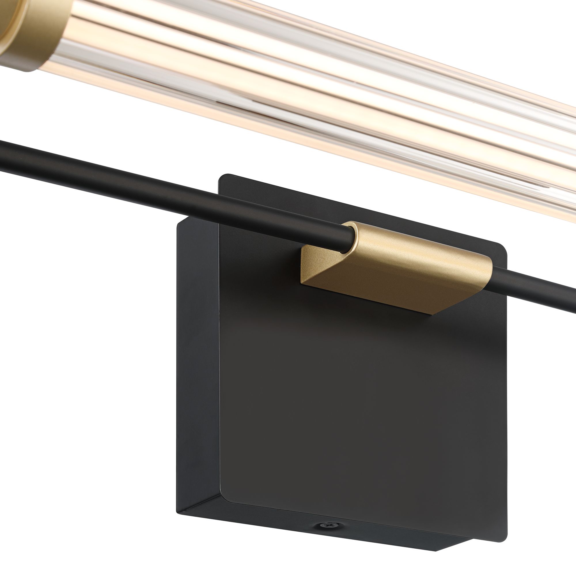 Image 4 Possini Euro Ezra 23 1/2" Wide Matte Black and Gold LED Bath Light more views