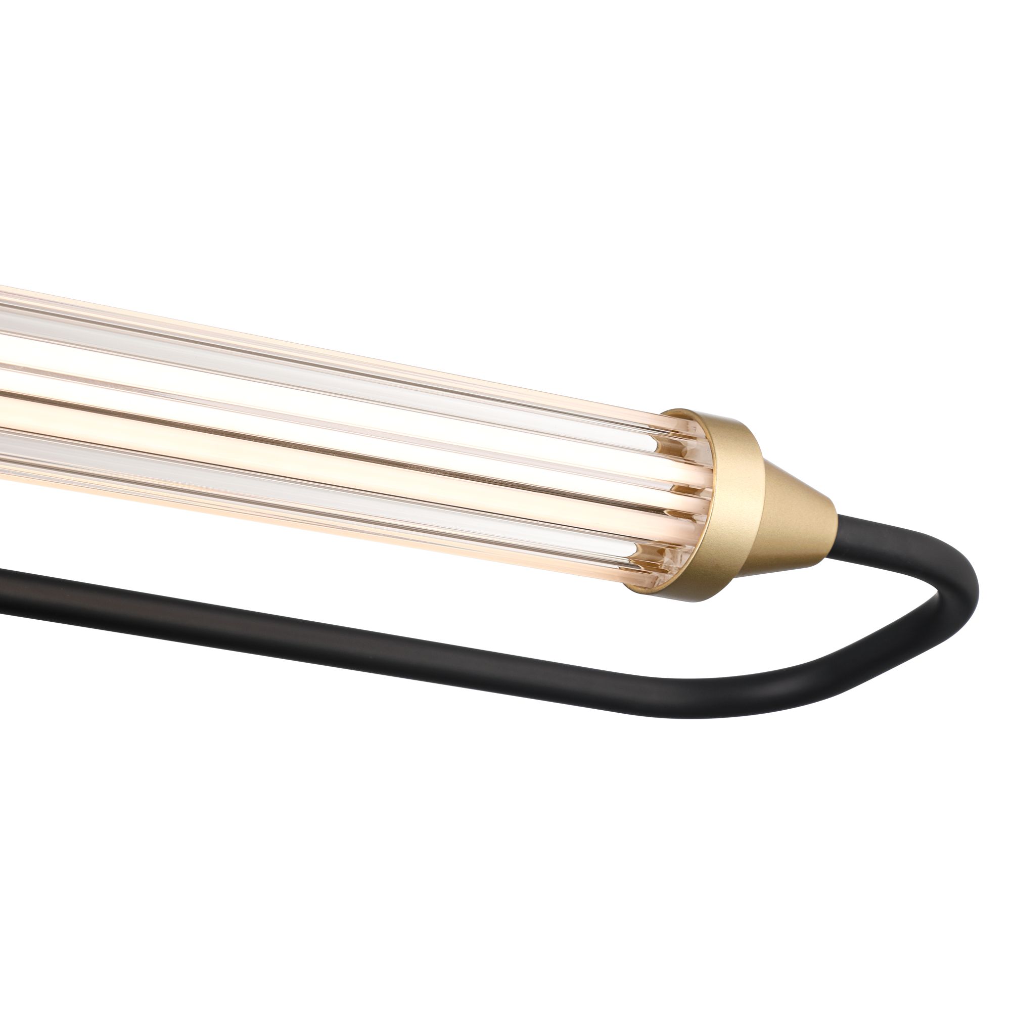 Image 5 Possini Euro Ezra 23 1/2" Wide Matte Black and Gold LED Bath Light more views