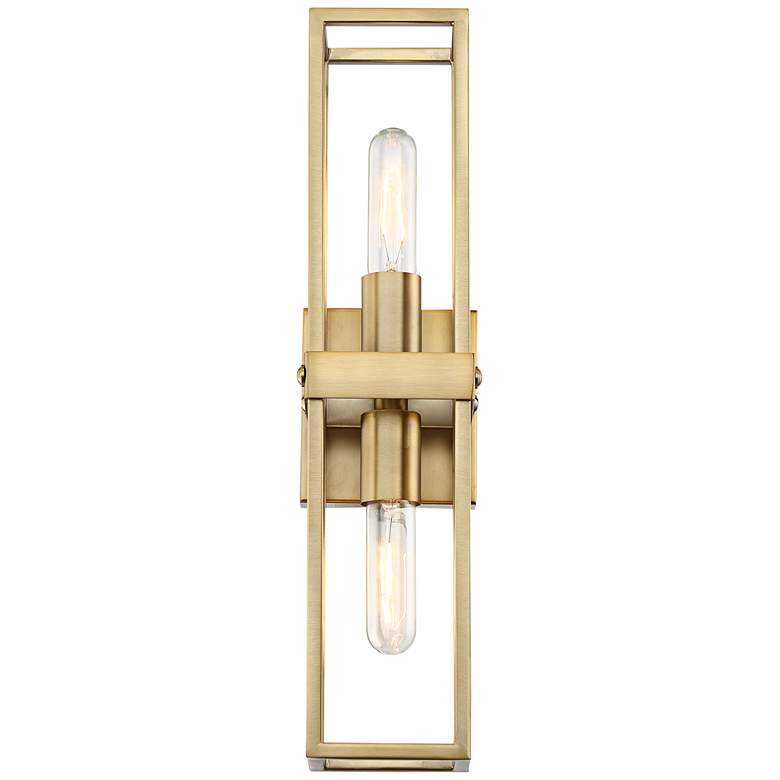 Image 4 Possini Euro Fabrian 18 1/4" Brass Modern Luxe Wall Sconce Set of 2 more views