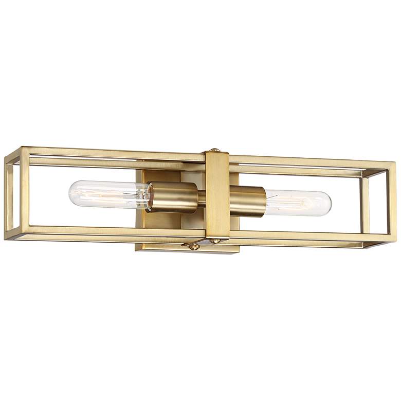 Image 6 Possini Euro Fabrian 18 1/4 inch Brass Modern Luxe Wall Sconce Set of 2 more views