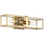 Possini Euro Fabrian 18 1/4" Brass Modern Luxe Wall Sconce Set of 2
