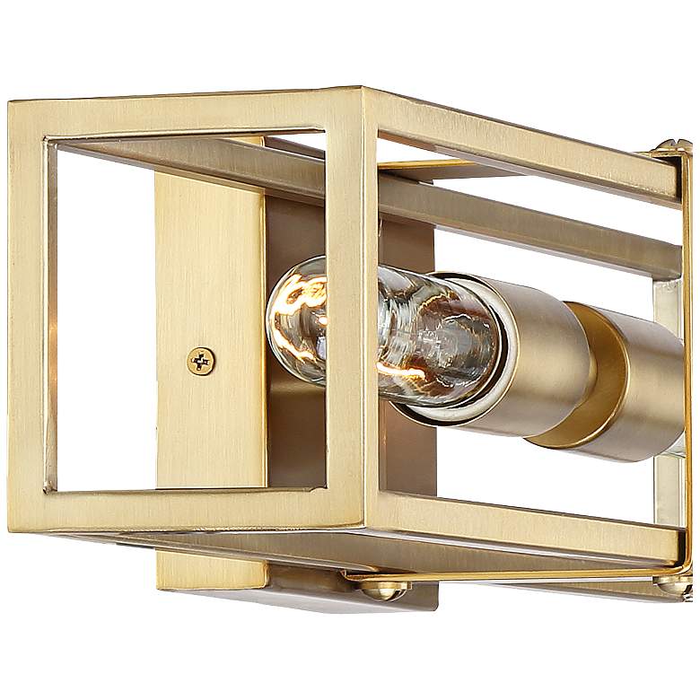 Image 4 Possini Euro Fabrian 18 1/4 inch High Brass Modern Luxe Wall Sconce more views