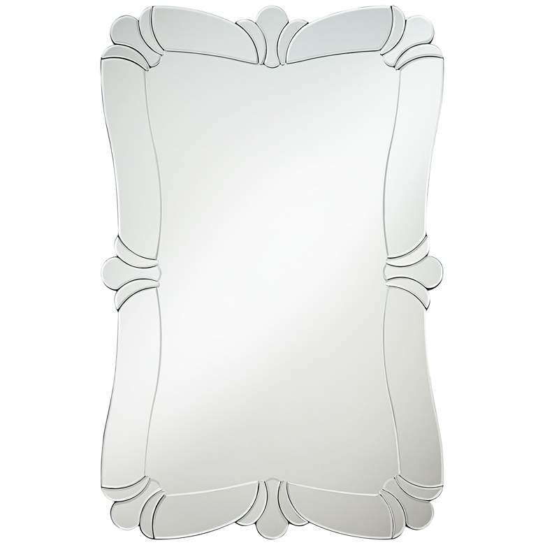 Image 2 Possini Euro Fabrina Silver 26" x 40" Rectangular Wall Mirror