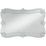 Possini Euro Fabrina Silver 26" x 40" Rectangular Wall Mirror