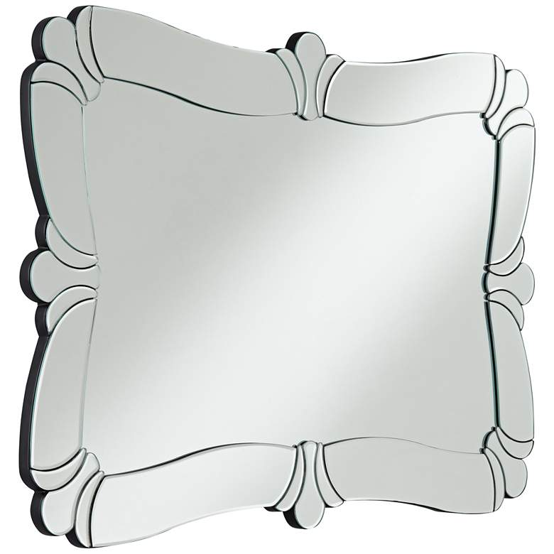 Image 7 Possini Euro Fabrina Silver 26" x 40" Rectangular Wall Mirror more views