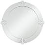Possini Euro Fabrina Silver 32" Round Wall Mirror