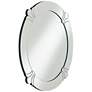 Possini Euro Fabrina Silver 32" Round Wall Mirror