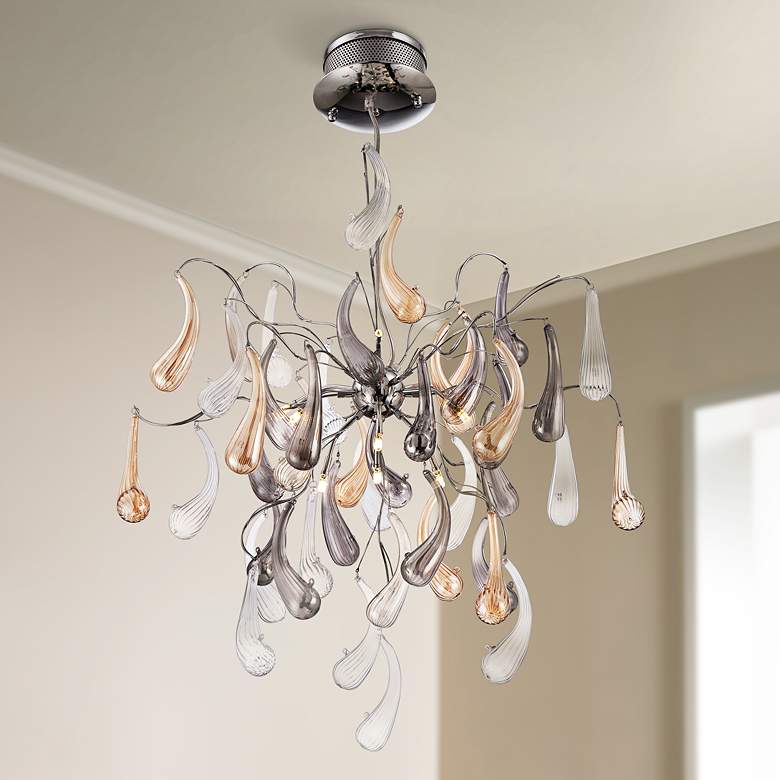 Image 1 Possini Euro Fabrizio 22" Wide Contemporary Glass Pendant