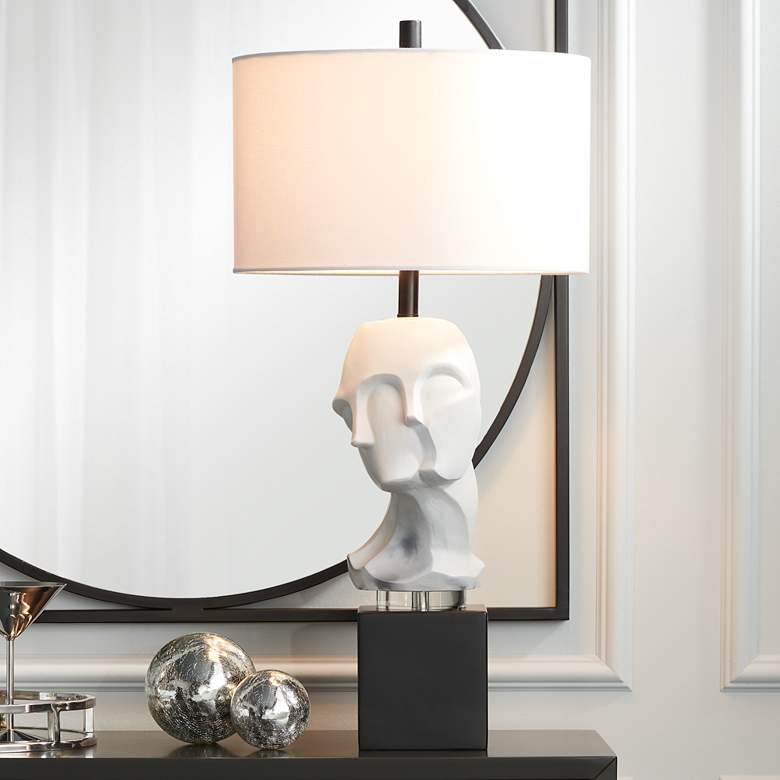 Image 2 Possini Euro Faces 31" Modern Statue Ceramic Table Lamp