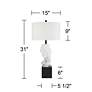 Watch A Video About the Possini Euro Design Faces Statue Modern Table Lamp