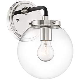 Image2 of Possini Euro Fairling 10 1/2" High Glass Globe Wall Sconce