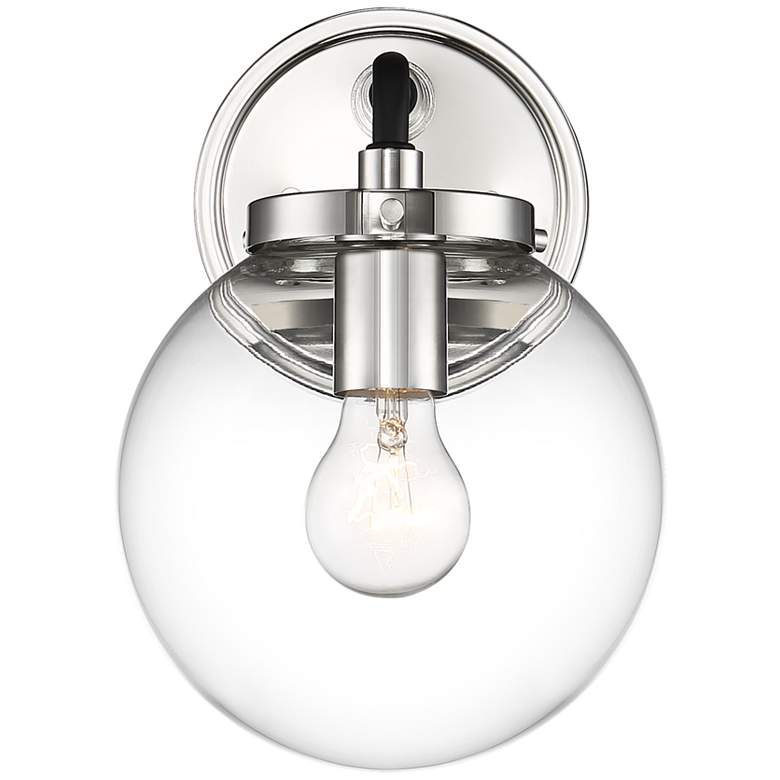 Possini Euro Fairling 10 1/2&quot; High Glass Globe Wall Sconce more views