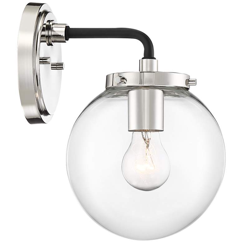 Possini Euro Fairling 10 1/2&quot; High Glass Globe Wall Sconce more views