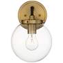 Watch A Video About the Fairling Gold Glass Globe Wall Sconce