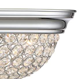 Image3 of Possini Euro Faith Chrome-Crystal Ceiling Lights Set of 2 more views