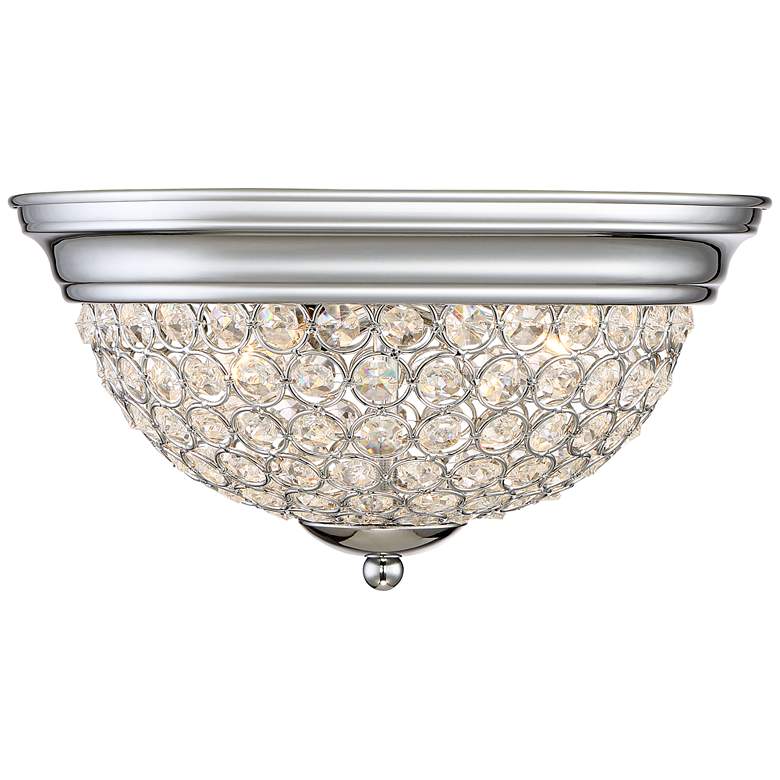 Image 5 Possini Euro Faith Chrome-Crystal Ceiling Lights Set of 2 more views