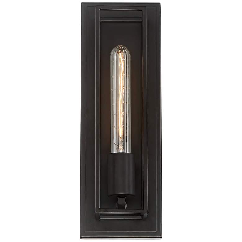 Image 4 Possini Euro Faizah 13 1/2" High Bronze Box Wall Sconce Set of 2 more views