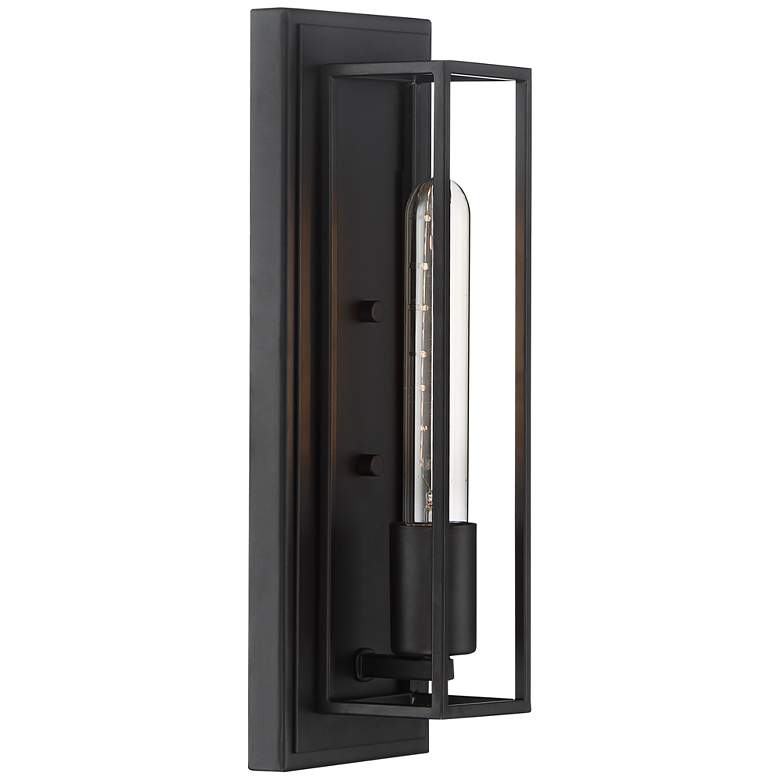 Image 5 Possini Euro Faizah 13 1/2" High Bronze Box Wall Sconce more views