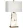 Possini Euro Faux 27" Faux Alabaster Marble Lamp with Night Light