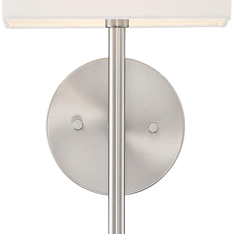 Image 3 Possini Euro Favreau 16 1/4 inch High Brushed Nickel Wall Sconce more views