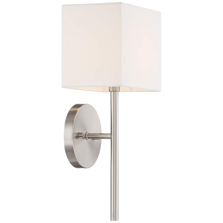 Image 5 Possini Euro Favreau 16 1/4 inch High Brushed Nickel Wall Sconce more views