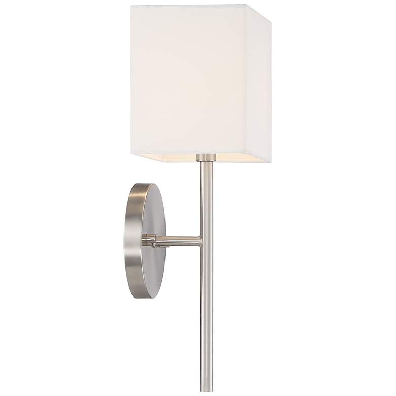 Possini Euro Favreau 16 1/4&quot; High Brushed Nickel Wall Sconce more views