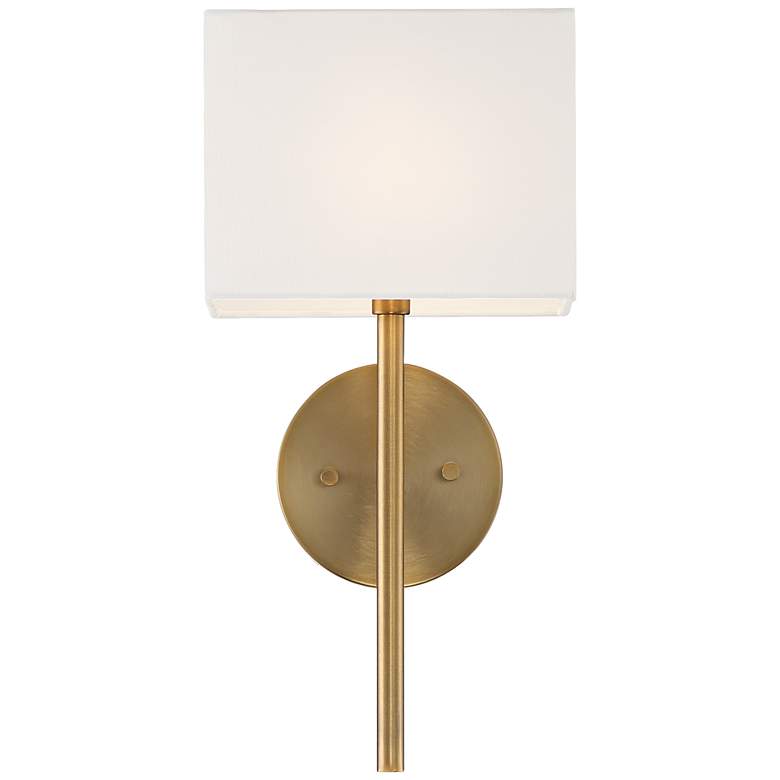 Image 4 Possini Euro Favreau 16 1/4 inch High Warm Brass Wall Sconce more views