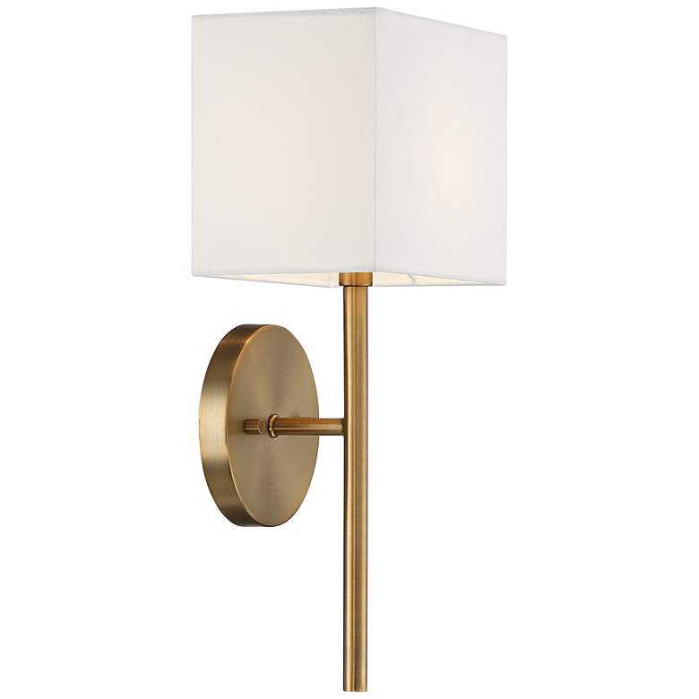 Image 5 Possini Euro Favreau 16 1/4 inch High Warm Brass Wall Sconce more views