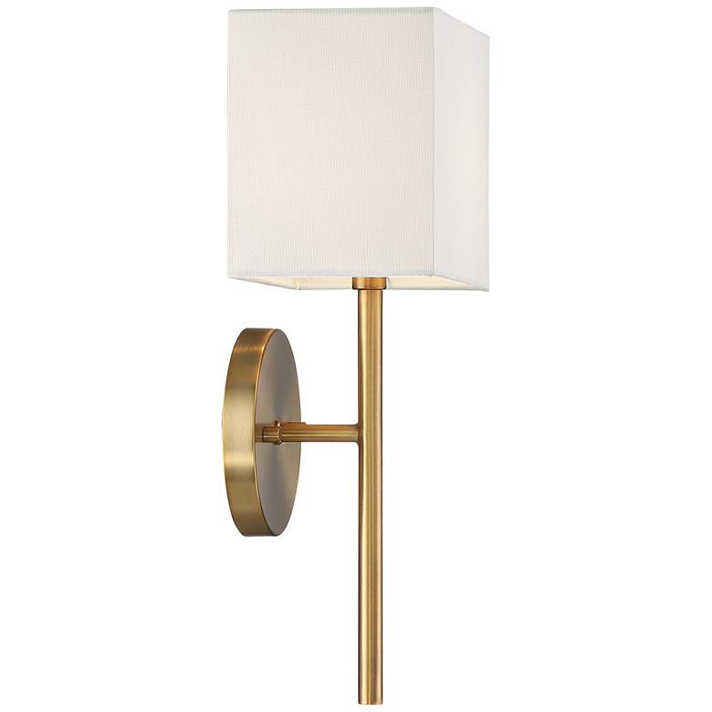 Image 6 Possini Euro Favreau 16 1/4 inch High Warm Brass Wall Sconce more views