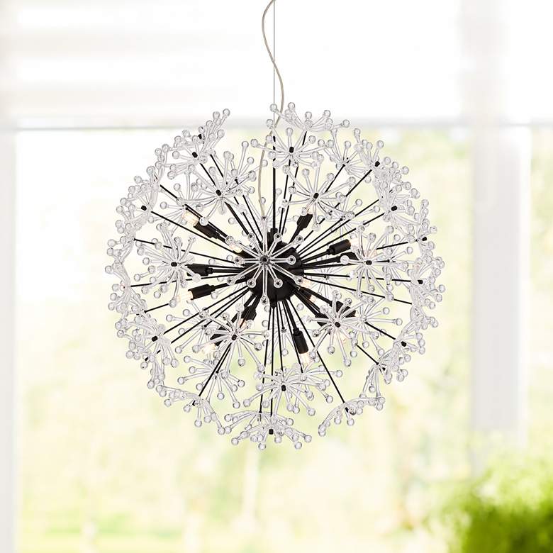 Image 1 Possini Euro Felicity 26" Wide Acrylic Flower Modern Pendant Light