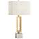 Possini Euro Felipe 28 1/4" Marble and Gold Open Rectangle Table Lamp