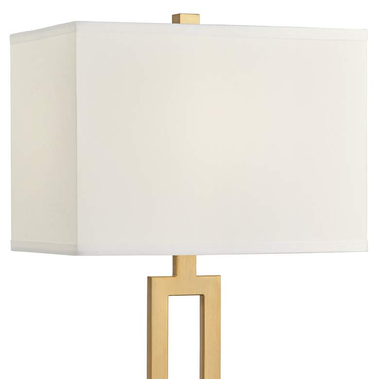 Image 5 Possini Euro Felipe 28 1/4 inch Marble and Gold Open Rectangle Table Lamp more views