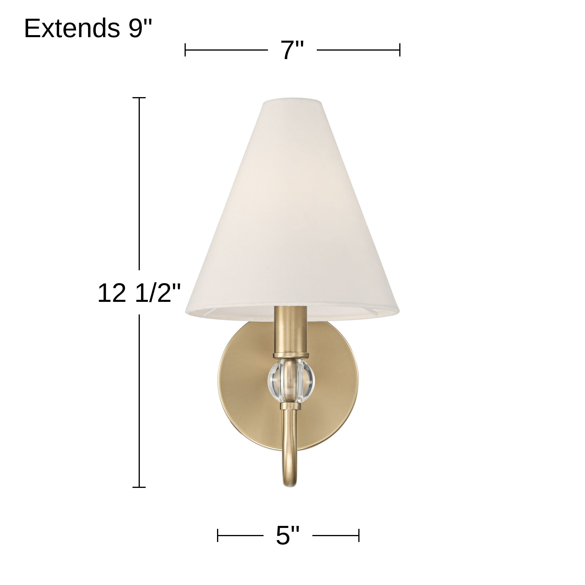 Possini Euro Fillion 12 1/2" High Matte Brass Modern Shade Wall Sconce