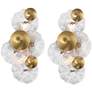 2_Possini Euro Filoli 16" High Gold Plated 2-Light Wall Sconce Set of 2