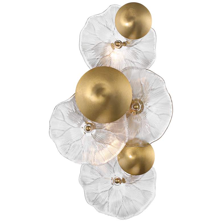 Image 3 Possini Euro Filoli 16" High Gold Plated 2-Light Wall Sconce