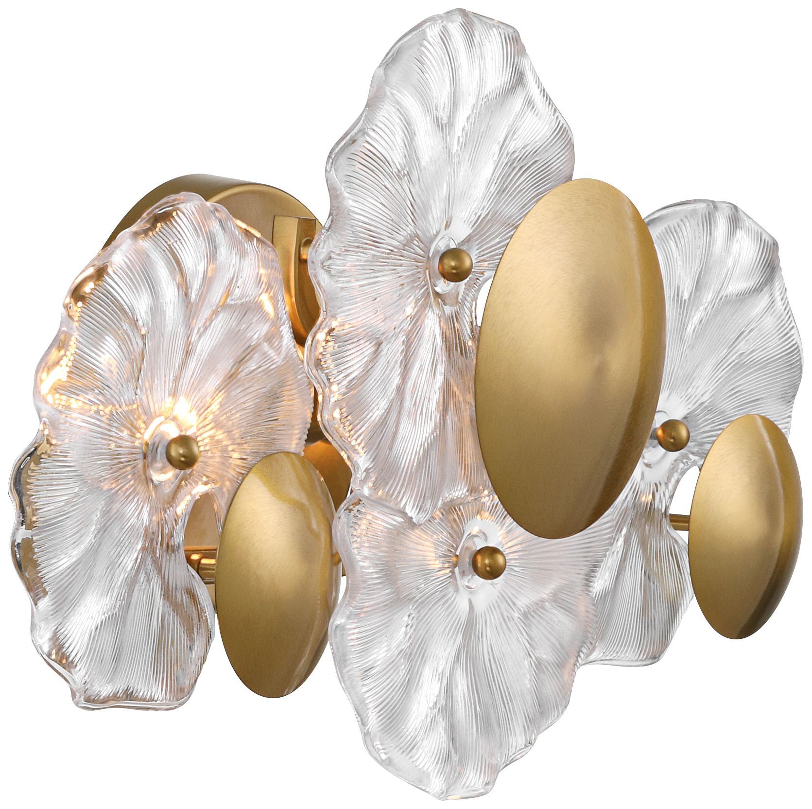 Possini Euro Filoli 16" High Gold Plated 2-Light Wall Sconce in scene