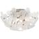 Possini Euro Filoli 16" Wide Nickel Flower Ceiling Light