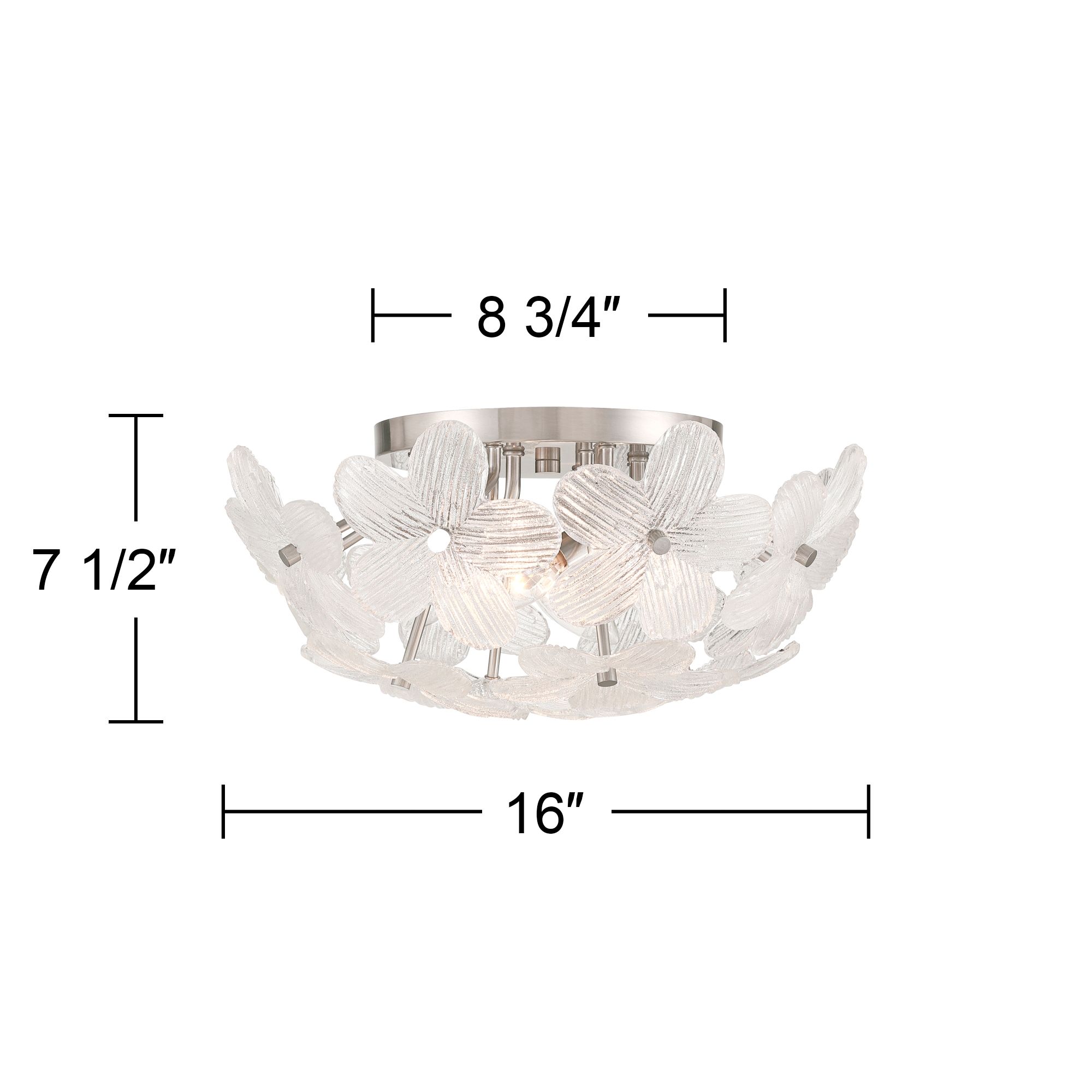 Watch A Video About the Possini Euro Filoli 16 Wide Nickel Flower Ceiling Light