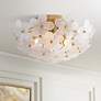 2_Possini Euro Filoli 20" Wide Gold Flower Ceiling Light