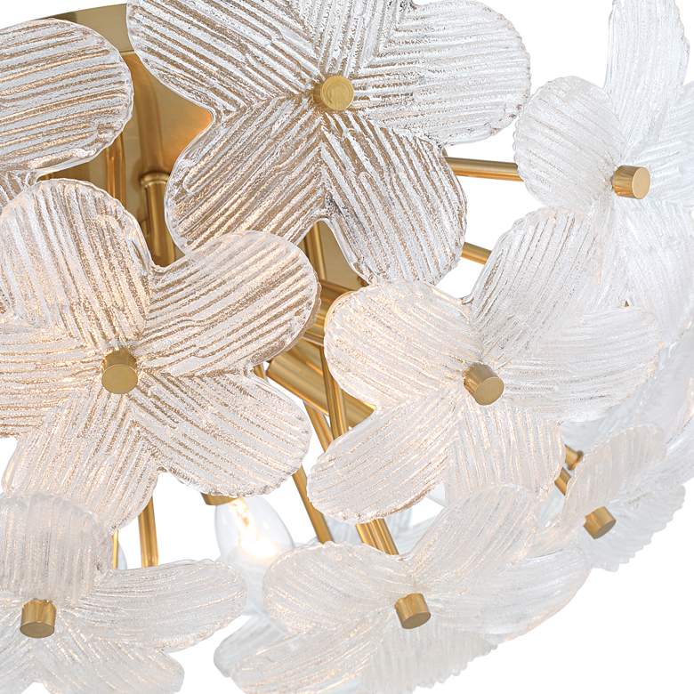 Image 3 Possini Euro Filoli 20" Wide Gold Flower Ceiling Light more views