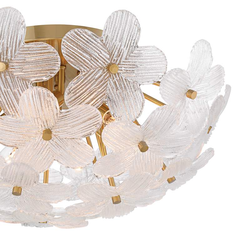 Image 4 Possini Euro Filoli 20" Wide Gold Flower Ceiling Light more views