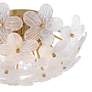 5_Possini Euro Filoli 20" Wide Gold Flower Ceiling Light more views