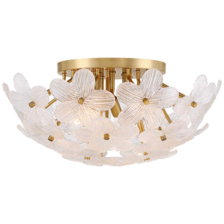 Image 5 Possini Euro Filoli 20" Wide Gold Flower Ceiling Light more views