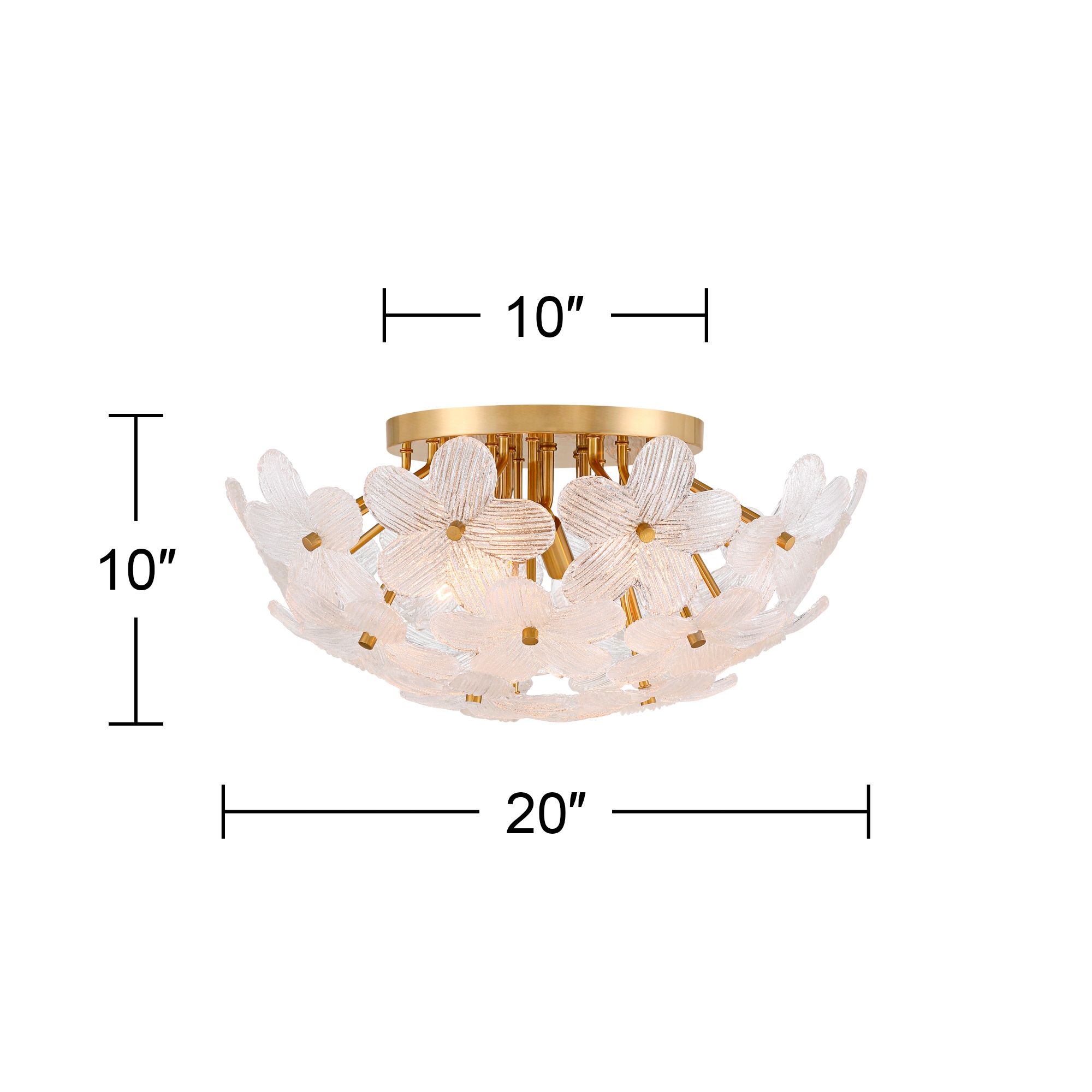 Watch A Video About the Possini Euro Filoli 20 Wide Gold Flower Ceiling Light